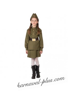 Детский военный костюм Солдатка